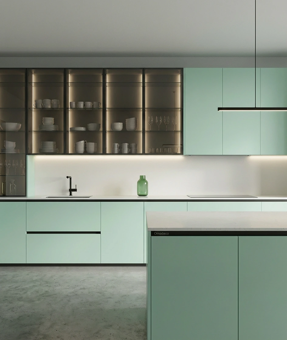 شیشه فریم لس کابینت