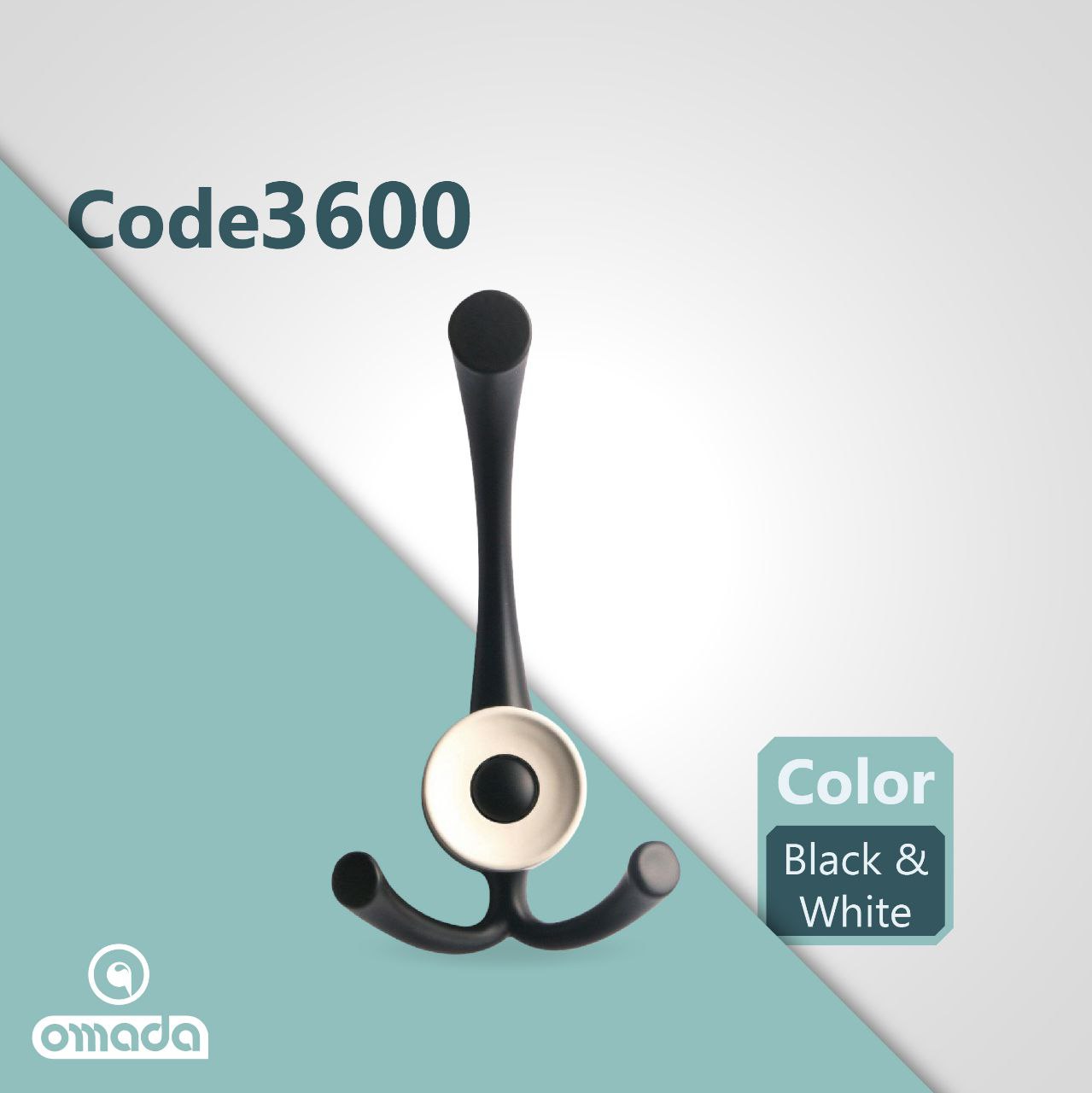 قلاب لباس کد 3600/ مشکی سفید